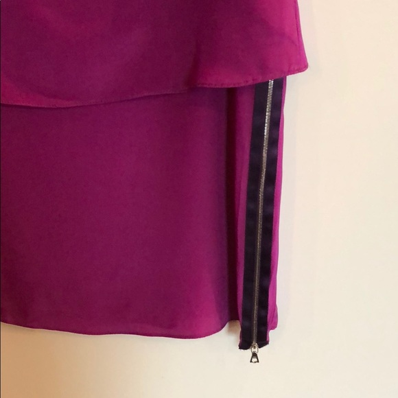 Magenta Rory Becca Tiered Silk Shift - Picture 6 of 6